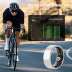Smart Ring Health Tracker Fitness Sleep Stress HRV Tracker With Charging Case Magnetic Charging Cable For Women & Men Compatible With IOS & Android 7-Day Battery Life Size7 Size8 Size9 Size10