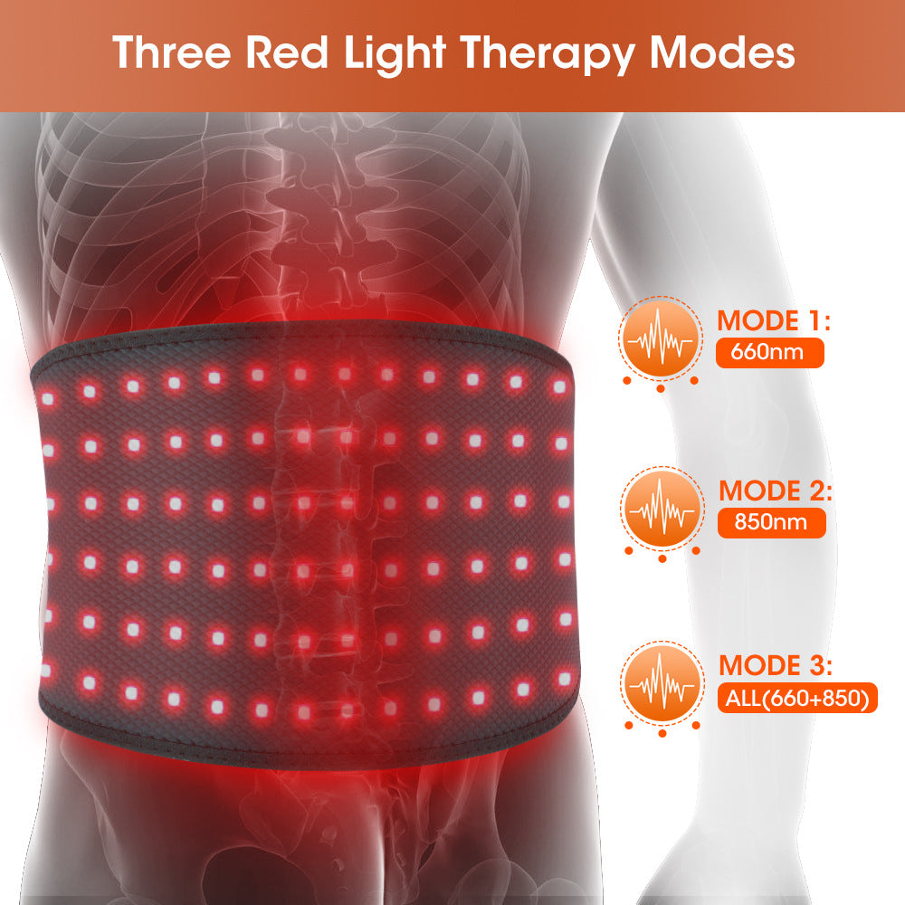 Electric Red Light Waist Supporter Beads Hot Compress Physical Therapy Belt