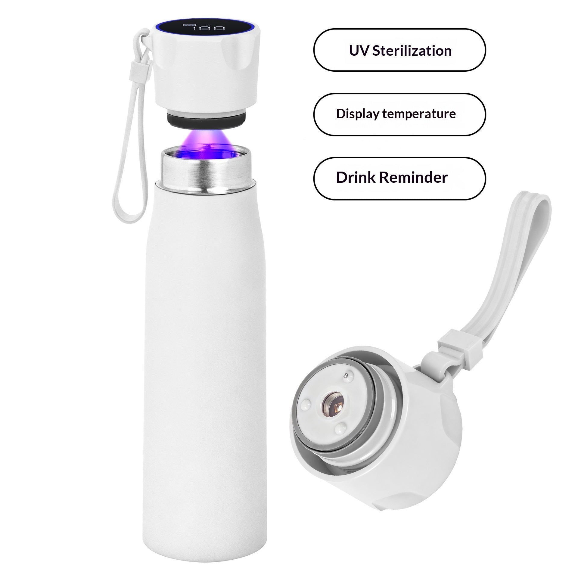 UV Sterilization Mug 316 Stainless Steel Smart Insulated Cup