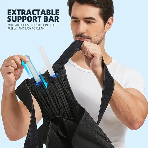 Ergonomic Posture Support Belt - Adjustable Compression For Lower Back Pain Relief